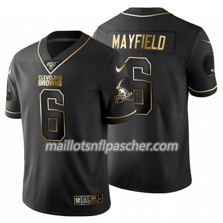 Maillot Cleveland Browns Baker Mayfield 6 Nike Noir Golden Edition 100th - Homme